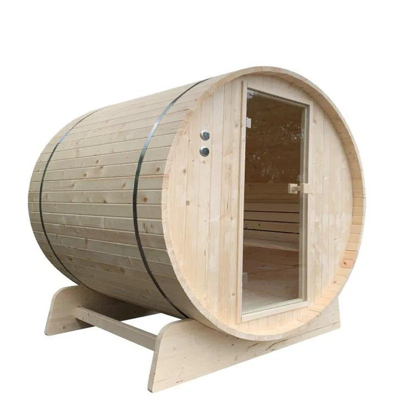 Aleko-White-Pine-Barrel-8-Person-Outdoor-Wet-Dry-Sauna-With-8-kW-Harvia-KIP-Electric-Sauna-Heater-and-Bitumen-Shingle-Roof-2